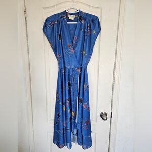 Vintage 70s Prairie Romantic Wrap Dress
